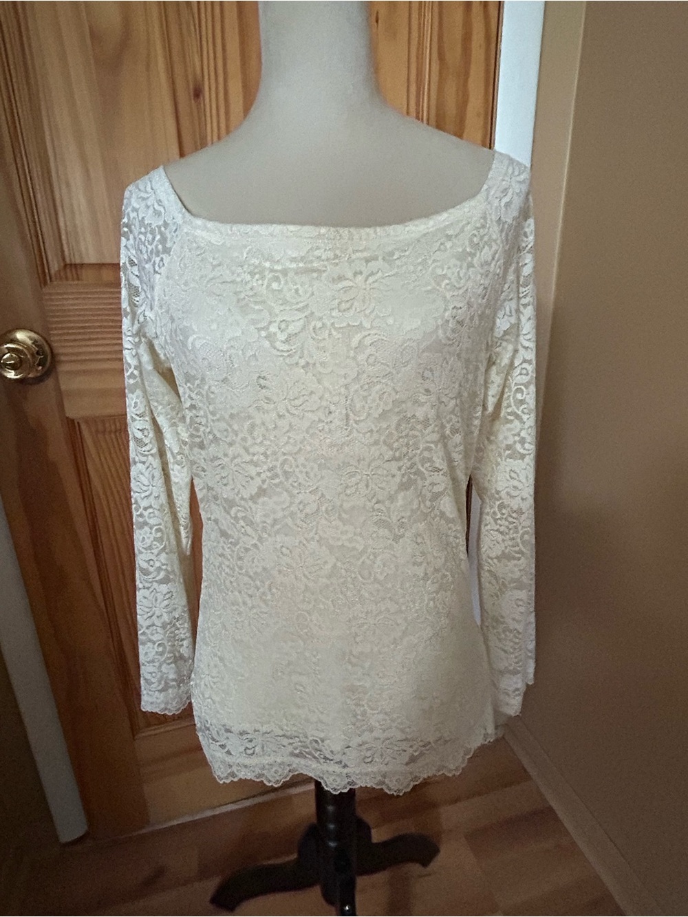 Soft Surroundings Ivory Lace Top